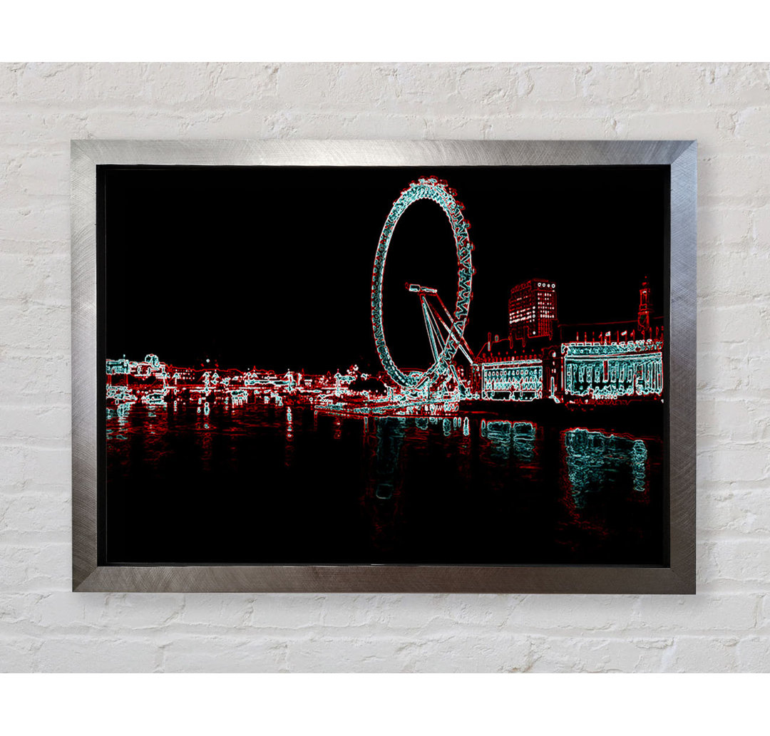 London Thames London Eye - Einzelner Bilderrahmen Kunstdrucke