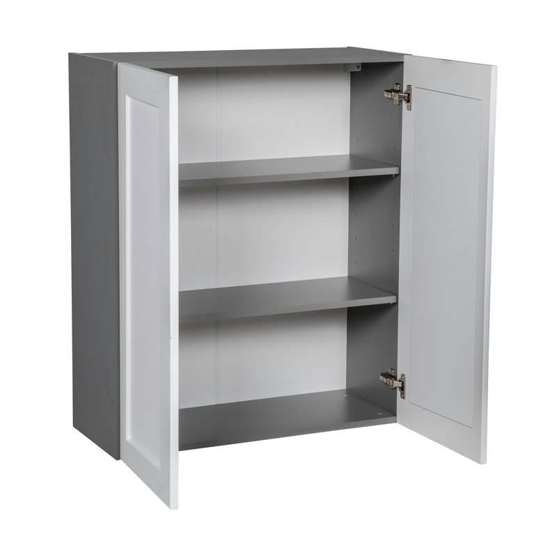 Shaker White Matte Double Door Wall Cabinet 36" x 24"