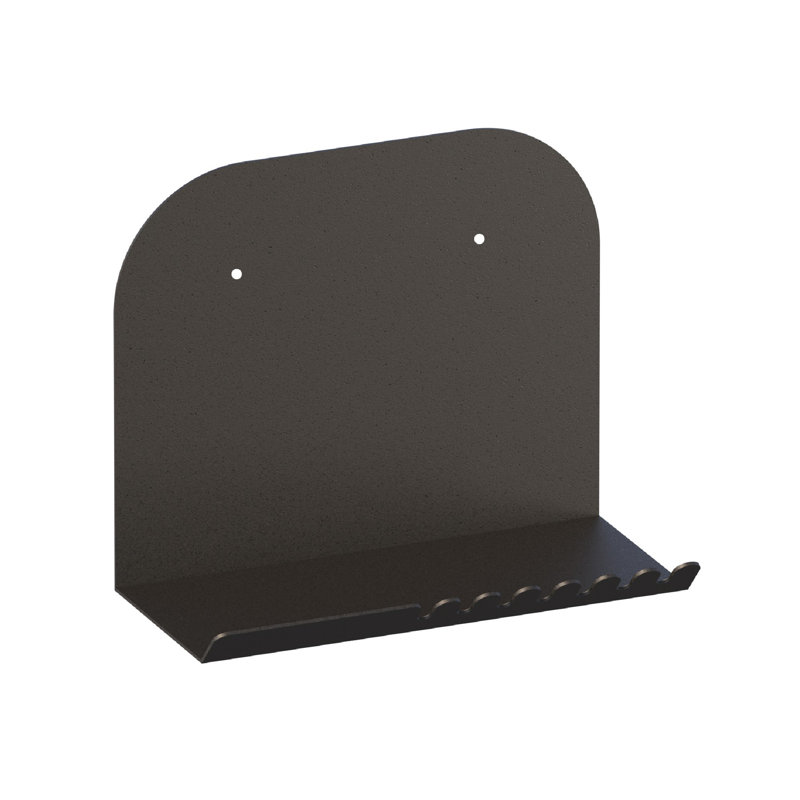 Locelso 100% METAL Floating Shelf, 23cm H x 28cm W x 12cm D, Black