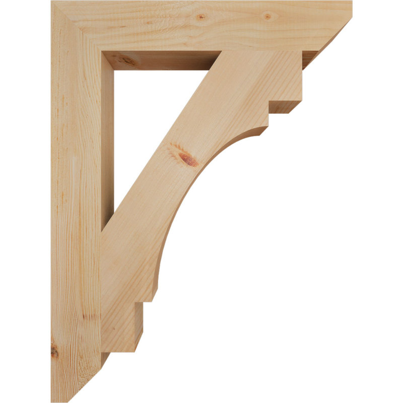Support en bois / corbeau, Douglas (lisse), H 32 po x l 3,5 po x P 24 po