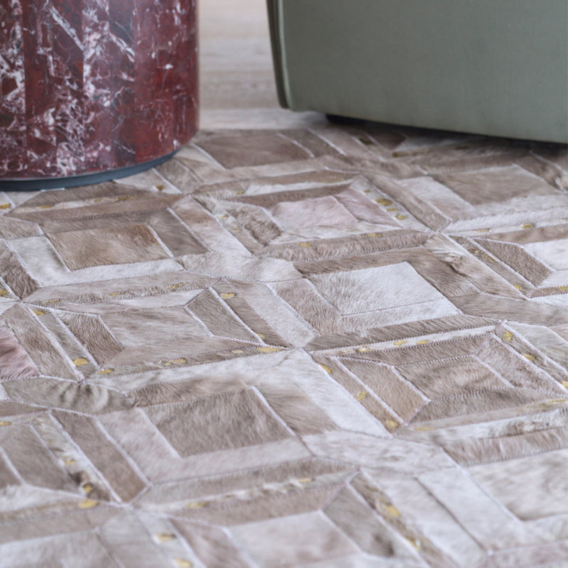 Mosaica Cowhide Area Rug, Rectangle 10' x 14'