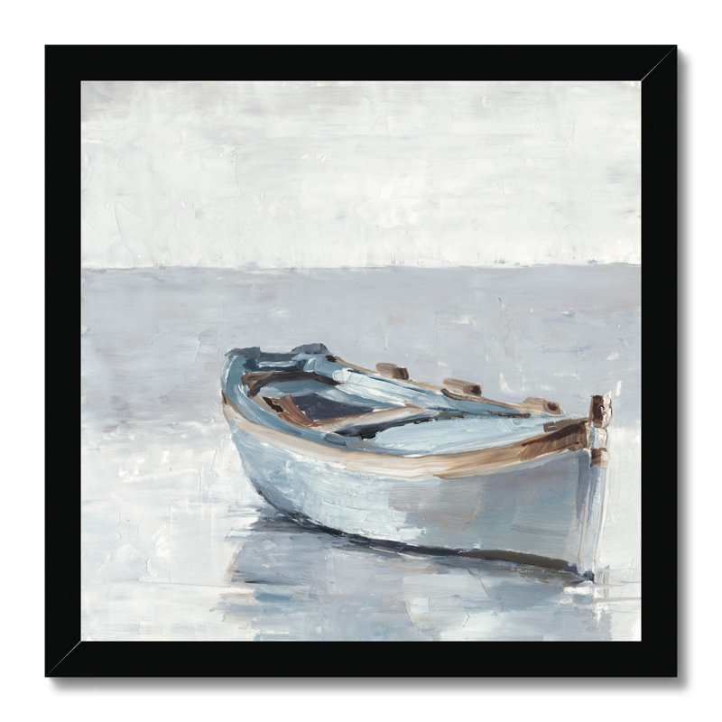 Reflected Horizon I by Ethan Harper - Painting, Black Framed Paper Print, 34cm H x 34cm W