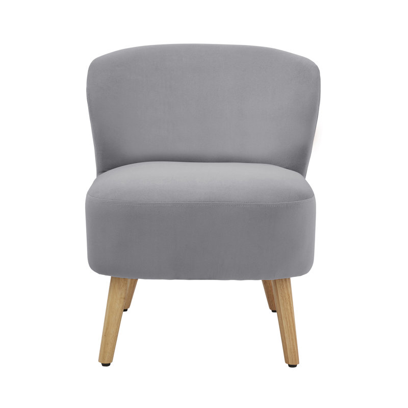 Upholstered Side Chair, Gray Velvet
