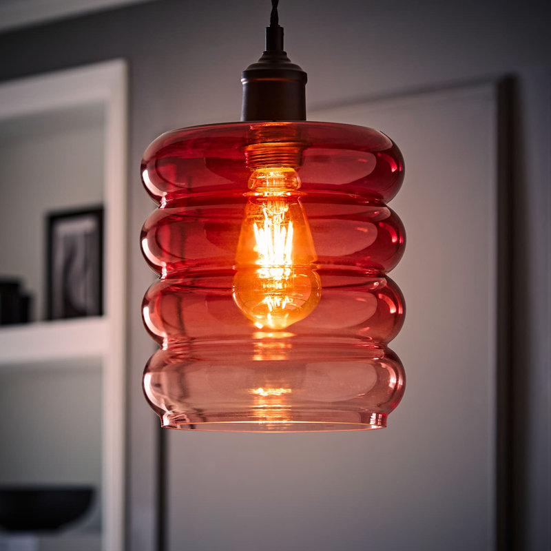 Hillrich 21cm H Glass Oval Pendant Shade ( Slip-On )