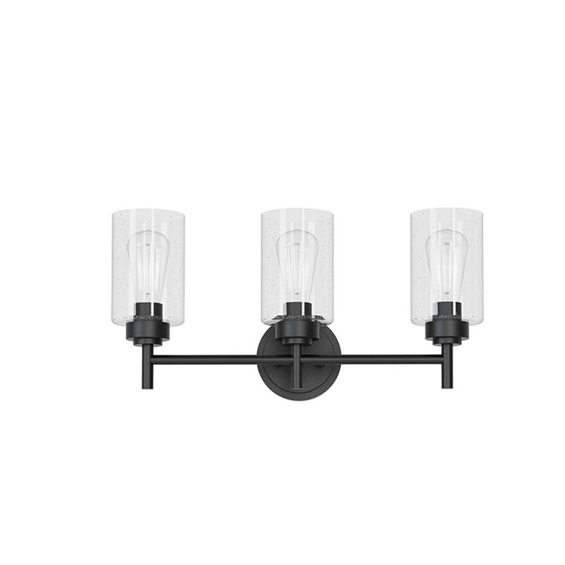 Éclairage pour salle de bain 3 lumières 5,25 po Wexton, Noir mat