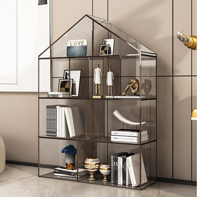 Nordic-style transparent acrylic bookshelf