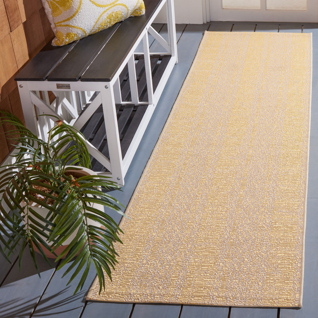 Marcella Beige/Gold Indoor / Outdoor Area Rug Sol 72 Outdoor™ Rug 