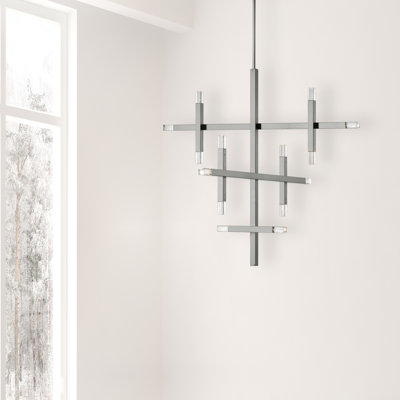Lustre linéaire moderne à 1 lumière pour îlot de cuisine Kahliel