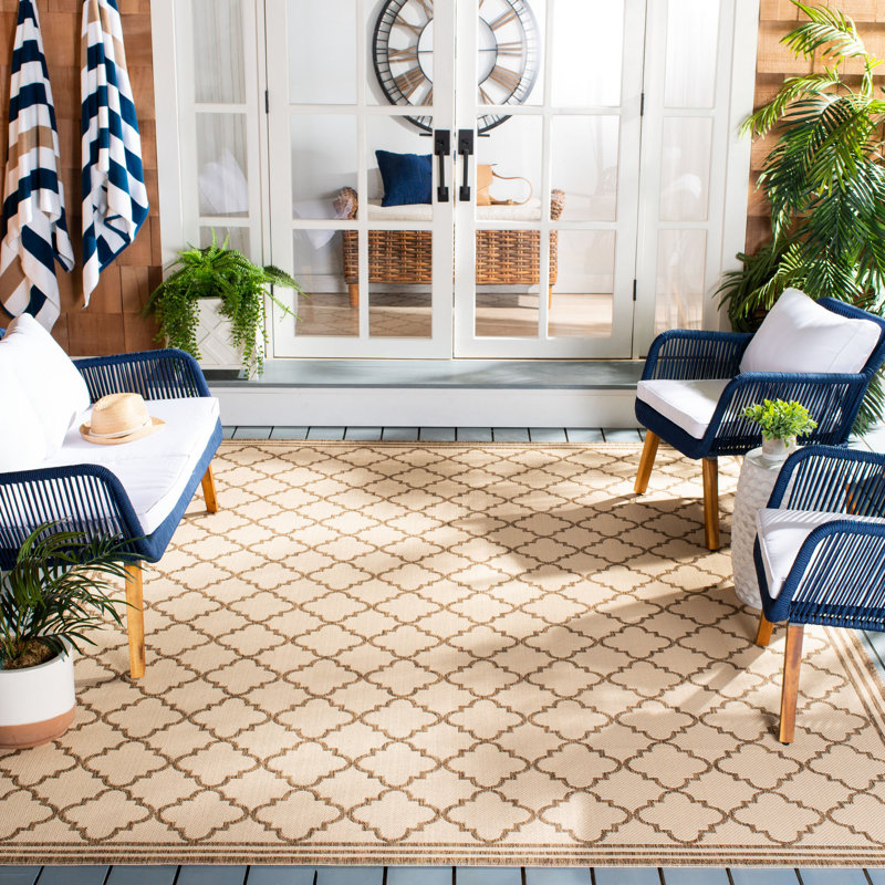 Adler Performance Geometric Indoor/Outdoor Area Rug, Rectangle 8' x 10'