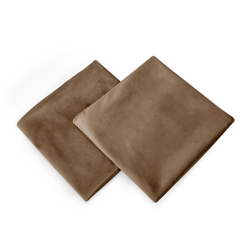 Frith Square Throw Pillow Cover, 41cm H x 41cm W x 1cm D, Tobacco Brown