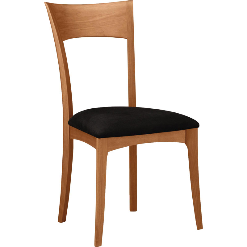 Ingrid Upholstered Dining Chair, Natural Cherry, Onyx Microsuede