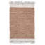 Tapis rayé en cuir / coton tissé à la main Exley-27451566