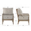 Ensemble de salon avec fauteuil à bobines et banc rembourrés Eliyas-102477324-102477325