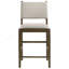 Chaise d'appoint de comptoir rembourrée brune (ensemble de 2)