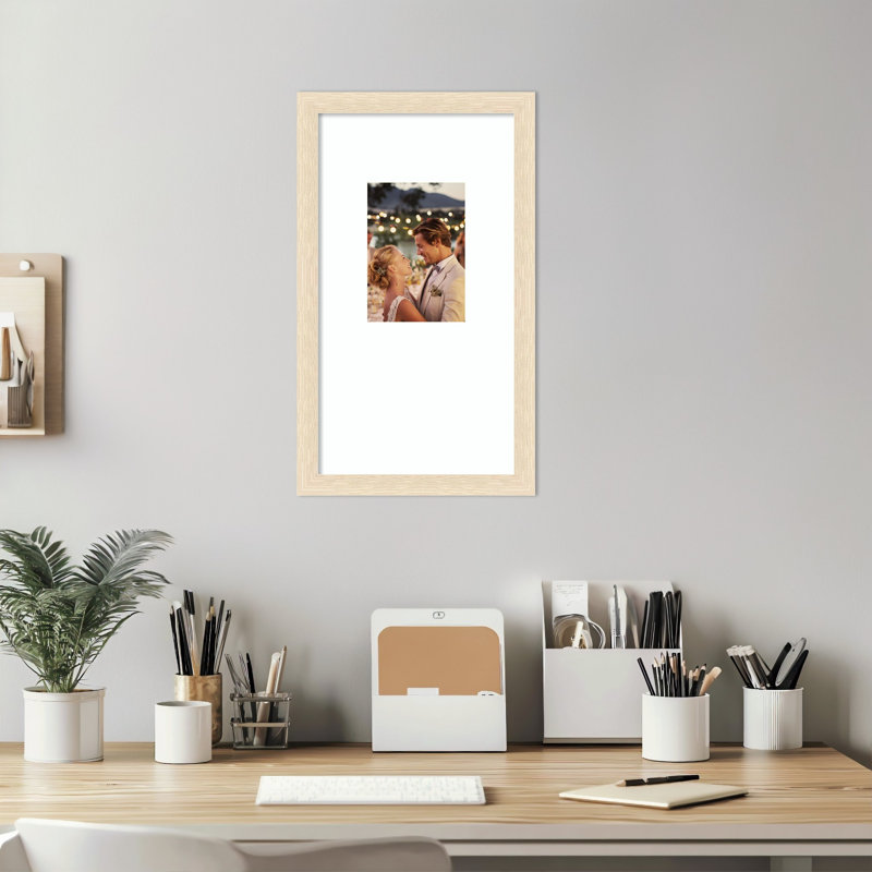 Cadre photo Woodgrain, 10 x 18 emmêlés à 5 x 7, Rayures de grain de bois blond