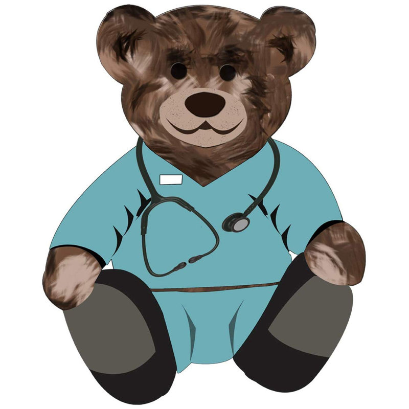 Décalcomanie murale doctor teddy Cline, H 24 po x l 20 po