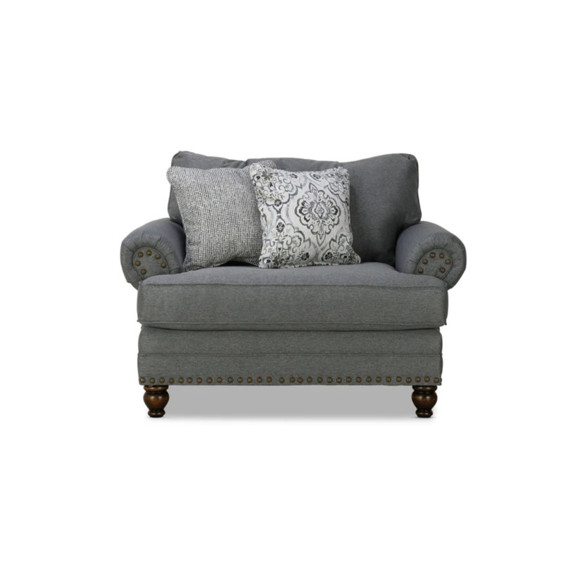 Chaise Carys Doe de Fusion Furniture 1/2, Gris anthracite Bates