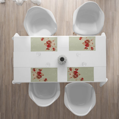 Polyester Floral Rectangle Placemat
