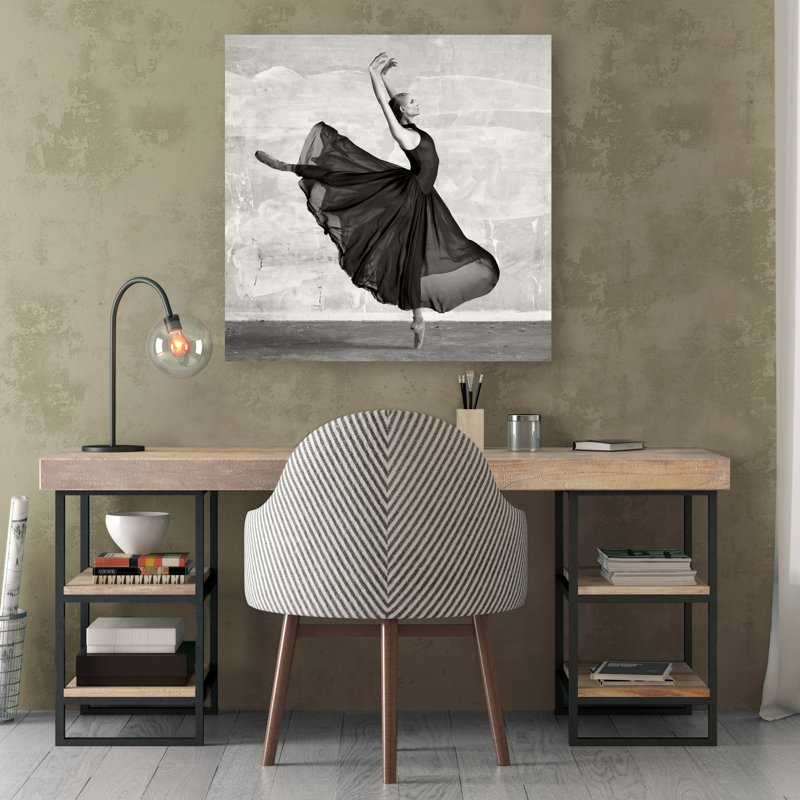 Ballerina Dancing - Wrapped Canvas Print, 70cm H x 70cm W x 4cm D