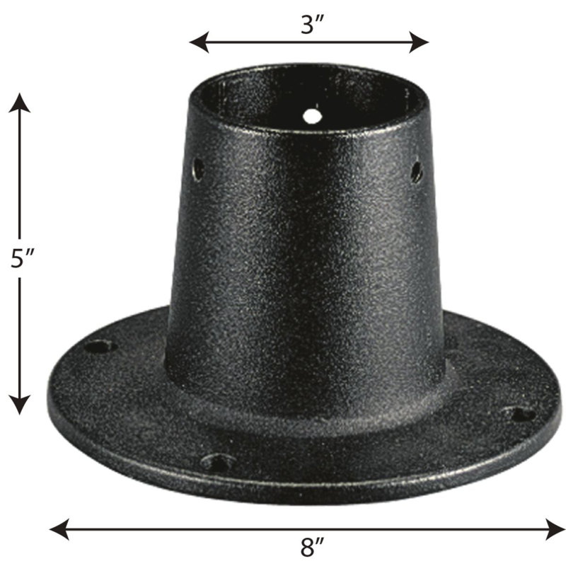 Base de pilier H 5 po Rawson