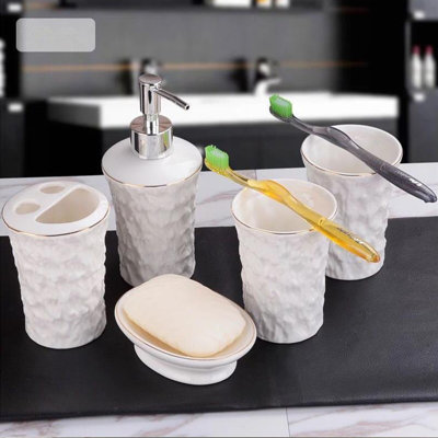 5 Pieces Bathroom Accessories Complete Set