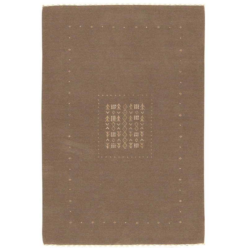 Tapis brun noué à la main de haute qualité