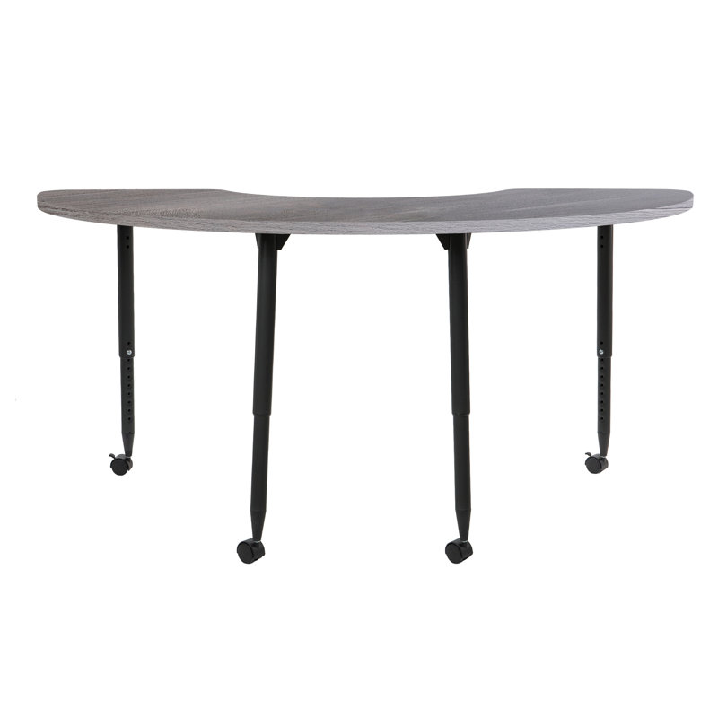 Table d'activité Adapte 36 x 72, Bois gris, Noir