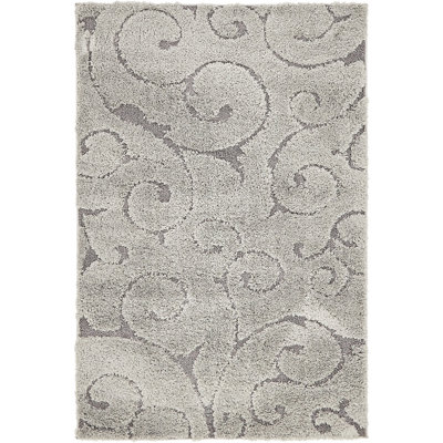 Tapis floral gris Kennon