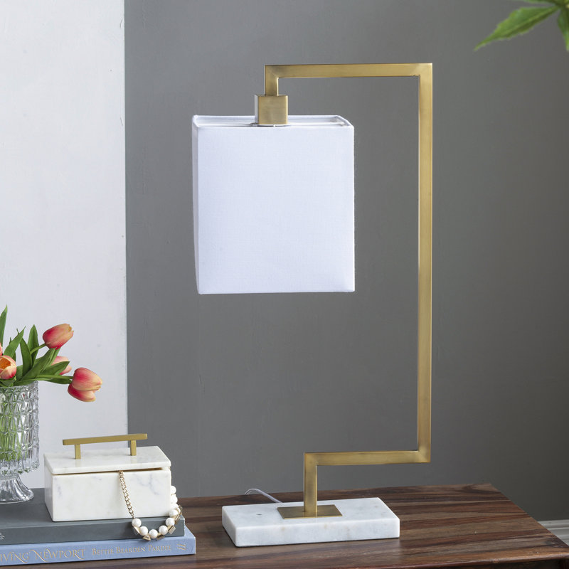 9x14.3x25.2" Metal Table Lamp