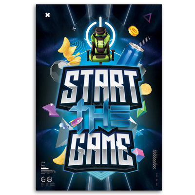 Gamer Game Console - No Frame Print on Canvas