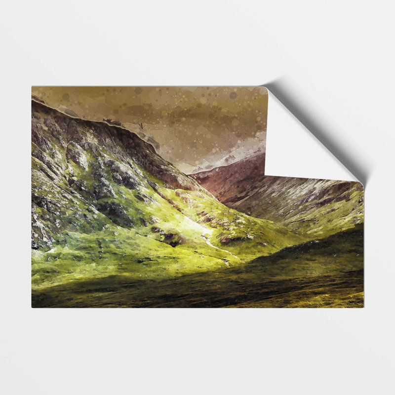 Mountains Of Glencoe In Scotland - No Frame Print, 42 cm H x 59.4 cm W