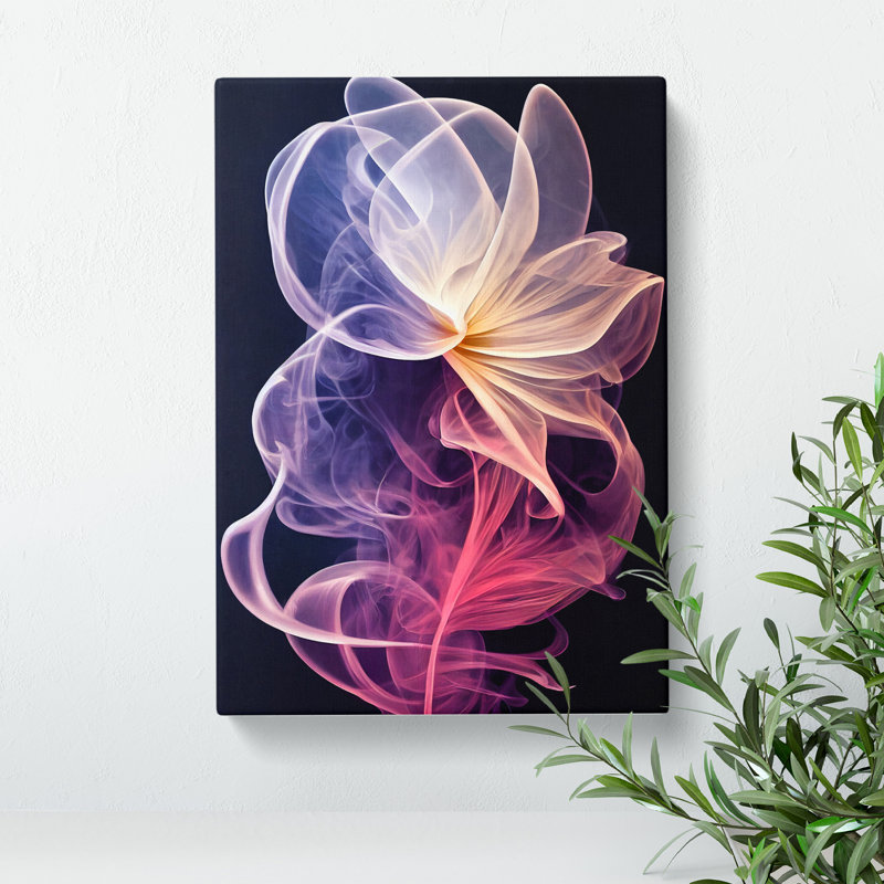 Flower Abstract No.2 - Wall Art, 60cm H x 40cm W x 3cm D, Wrapped Canvas