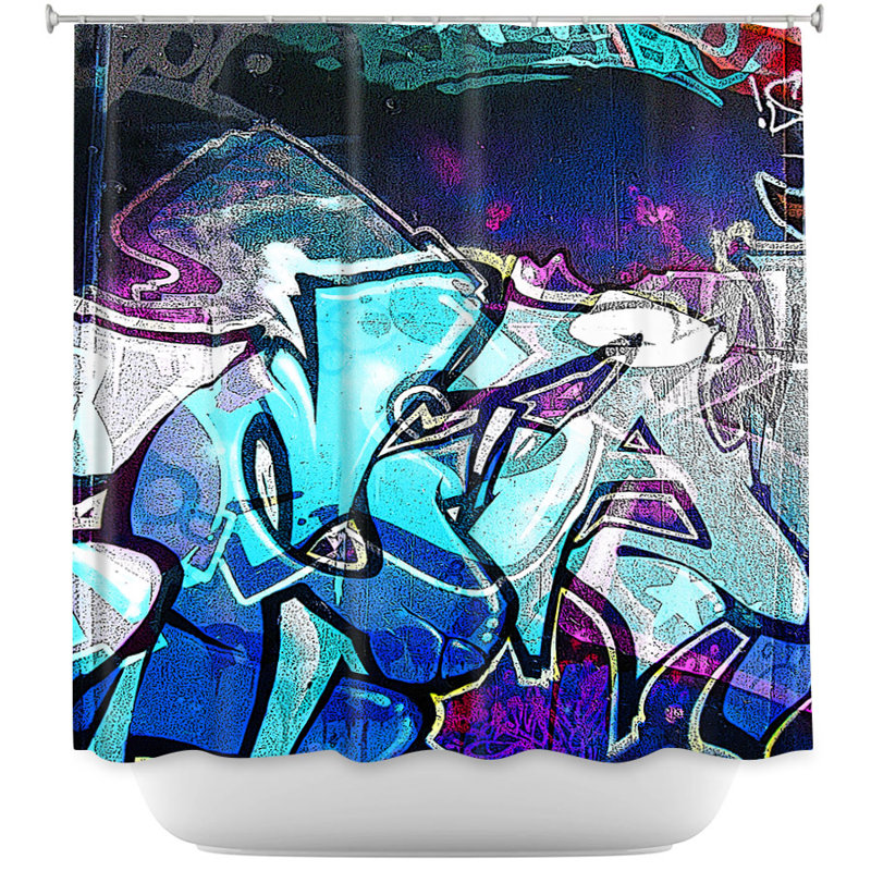 Rideau de douche simple graffiti 11