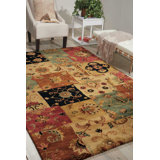 Philip Hand-Tufted Yellow/Brown/Black Area Rug