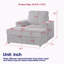 Canapé simple 42,5 po en velours côtelé - coussin de dossier + porte-gobelets + repose-pieds de rangement (canapé de salon profond)-1492508373
