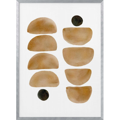 «Geometric Brush», art mural texturé encadré