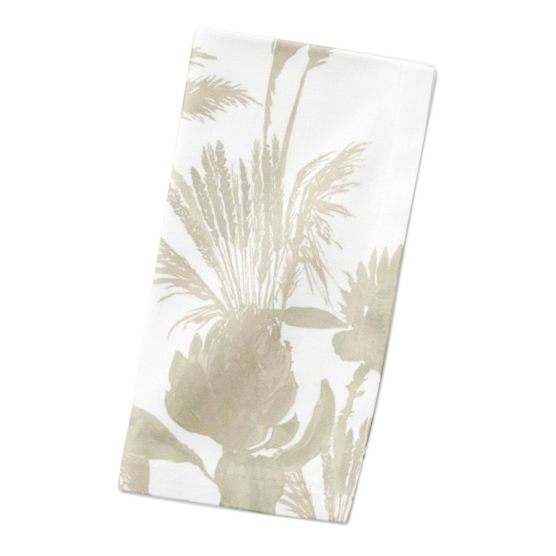 Floral Rectangle Napkin, Cream Tones