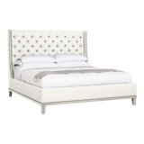 Michael Weiss California King Tufted Upholstered Panel Bed
