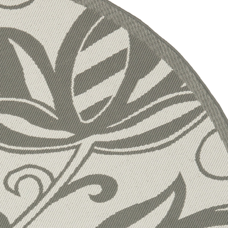 Herefordshire Performance Floral Indoor/Outdoor Area Rug, Round 6'7"