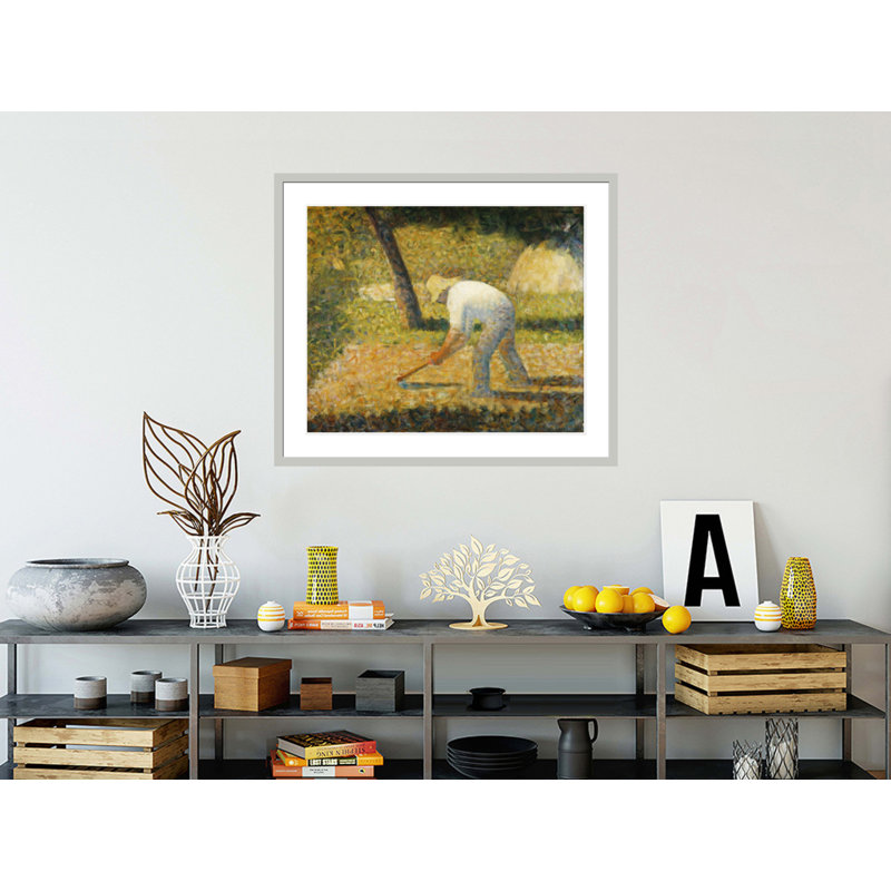 Paysan à la houe «Paysan à la houe» par George Seurat, 33.5" H x 39.26" W
