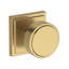 Vashon Full Dummy Knob with Stepped Square Rose in Lifetime (PVD) Satin Brass-1562696640