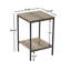 Ensemble de 3 tables basses et tables de bout, brun rustique