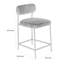 Chaise de bar Iffa, dossier ouvert, fer noir, cognac-102361200-102361195