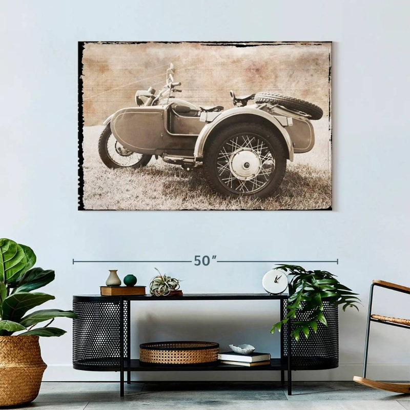 Mehar Ural Motorcycle, 32" H x 48" W