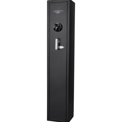 Biometric Keypad Vault 1.83 Cu Ft - Black Steel Secure Ample Storage Bunker For Security