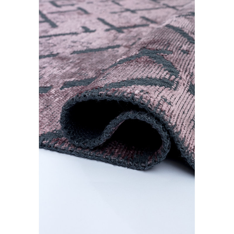Rapture Lilac Pink Abstract Luxury Area Rug, Rectangle 7'10" x 11'2"