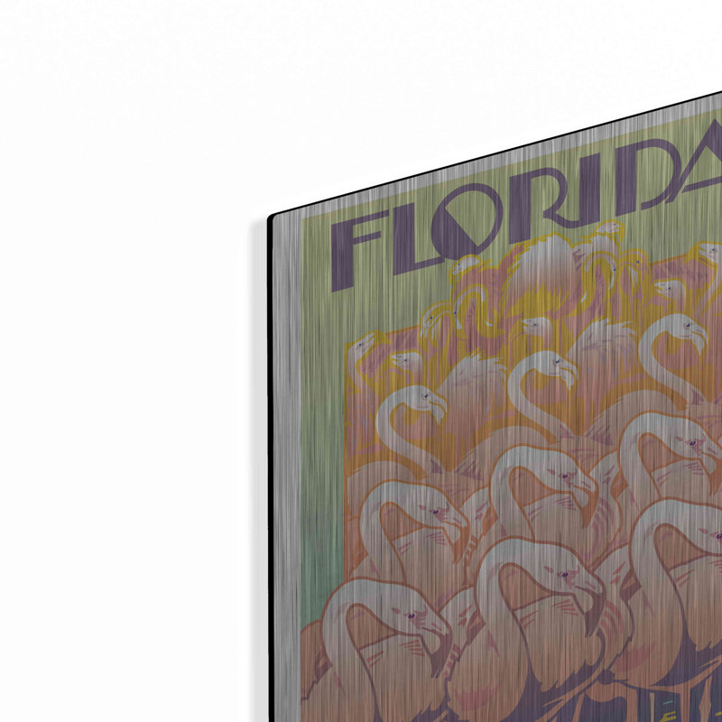Luxe, art en métal «Florida» par David Chestnutt, métal - impression sans cadre sur métal, L 12 po x H 16 po