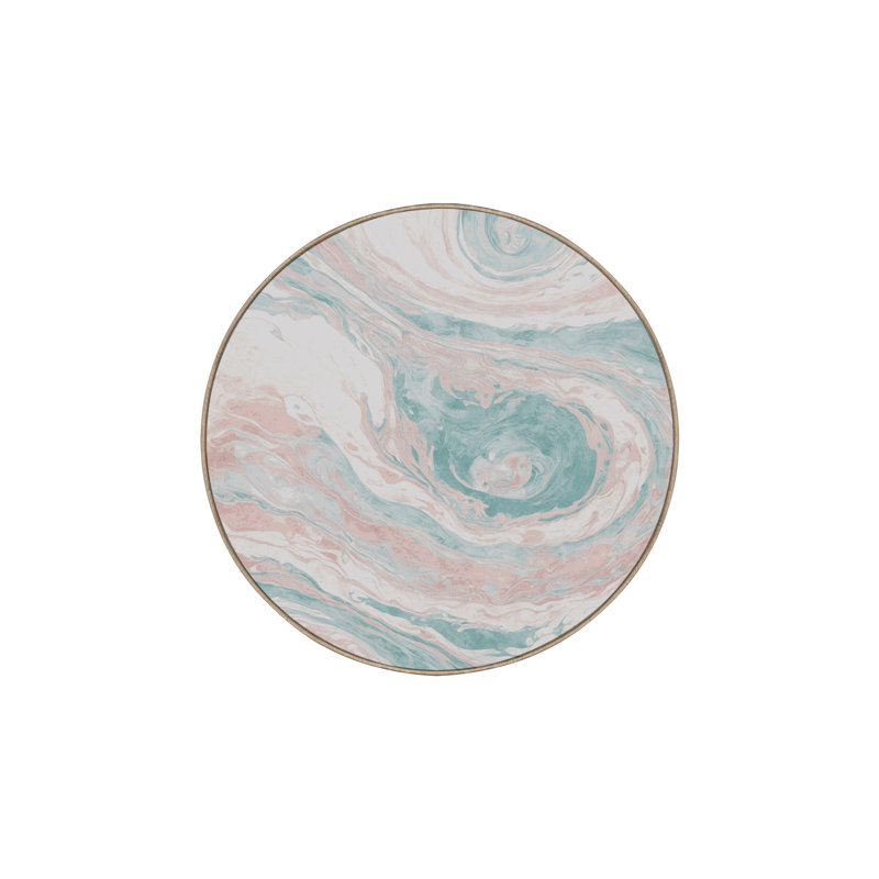 Machine Washable Beige Area Rug, Round 8'