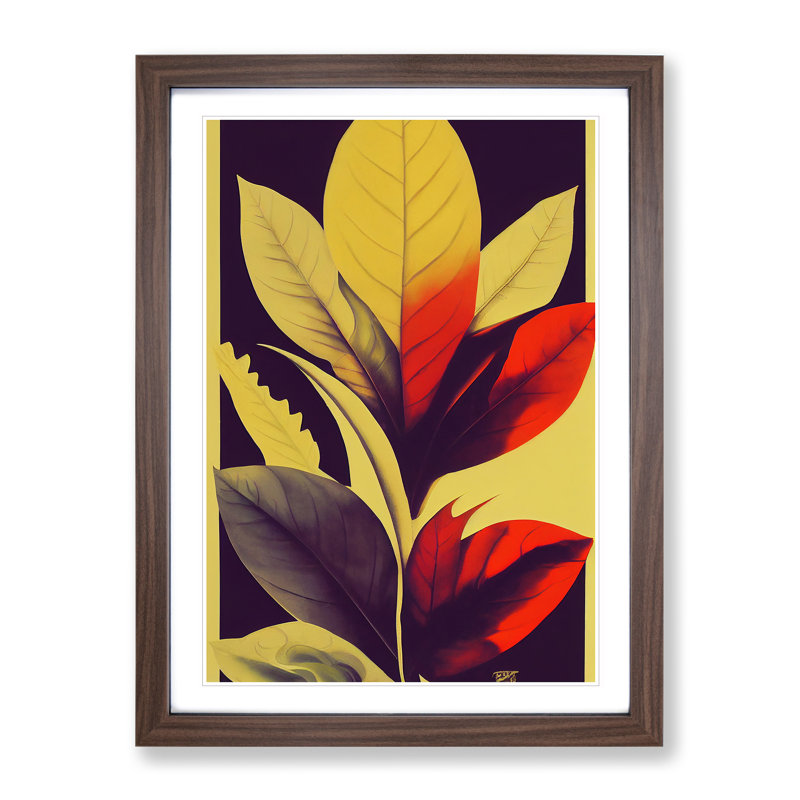 A Fancy Leaves - Framed Print, Walnut Framed, 34cm H x 25cm W x 2cm D
