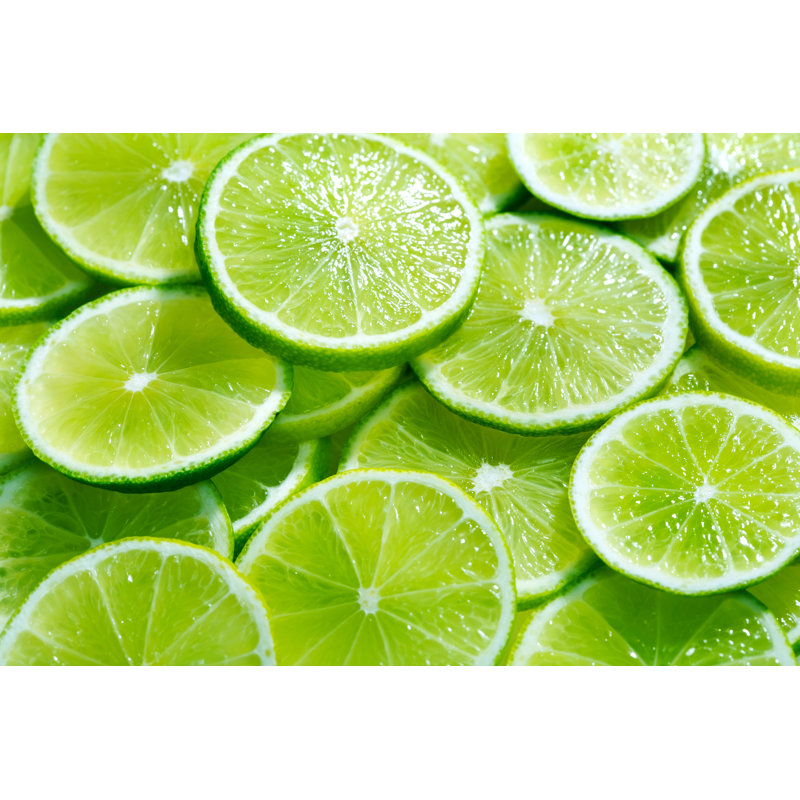 Lime Slices by AlexStar - Wrapped Canvas Print, 81cm H x 122cm W x 3.8cm D